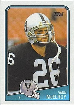 #337 Vann McElroy - Los Angeles Raiders - 1988 Topps Football