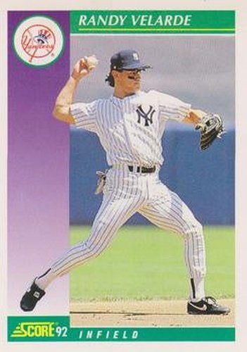 #337 Randy Velarde - New York Yankees - 1992 Score Baseball