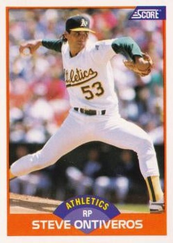 #337 Steve Ontiveros - Oakland Athletics - 1989 Score Baseball