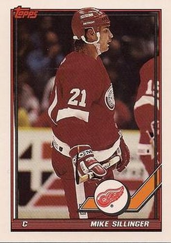 #337 Mike Sillinger - Detroit Red Wings - 1991-92 Topps Hockey