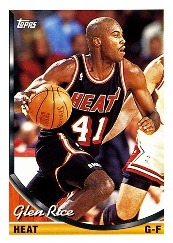 #337 Glen Rice - Miami Heat - 1993-94 Topps Basketball