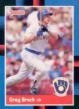 #337 Greg Brock - Milwaukee Brewers - 1988 Donruss Baseball