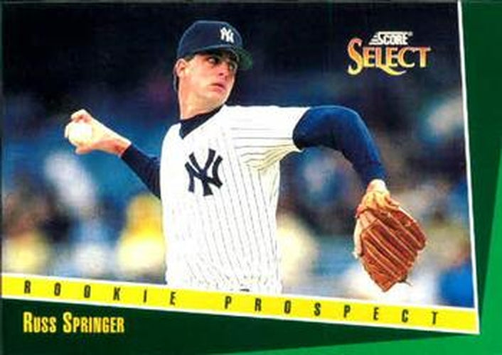 #337 Russ Springer - New York Yankees - 1993 Select Baseball