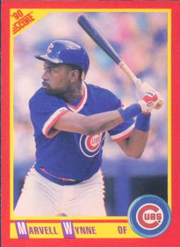 #337 Marvell Wynne - Chicago Cubs - 1990 Score Baseball