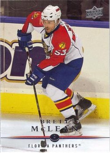 #337 Brett McLean - Florida Panthers - 2008-09 Upper Deck Hockey