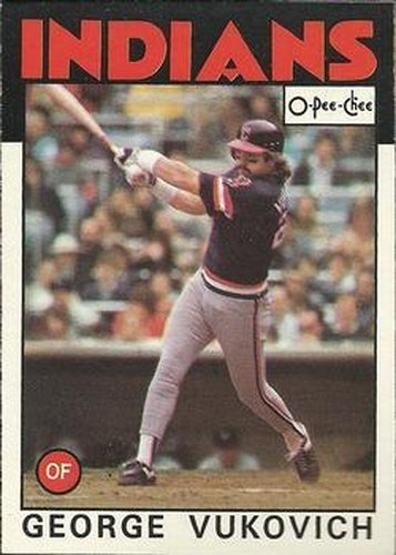 #337 George Vukovich - Cleveland Indians - 1986 O-Pee-Chee Baseball