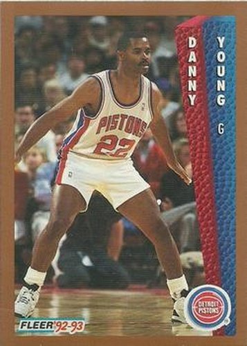 #337 Danny Young - Detroit Pistons - 1992-93 Fleer Basketball