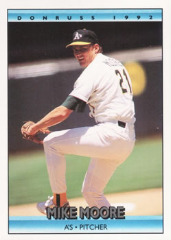 #337 Mike Moore - Oakland Athletics - 1992 Donruss Baseball