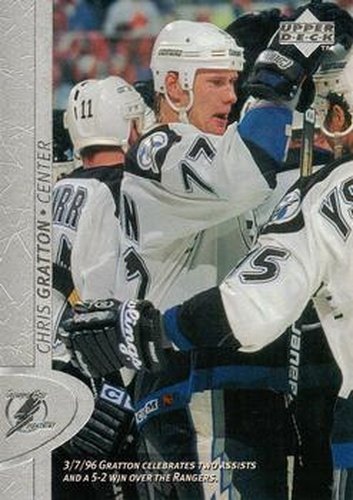 #337 Chris Gratton - Tampa Bay Lightning - 1996-97 Upper Deck Hockey