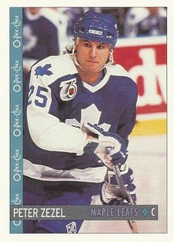 #337 Peter Zezel - Toronto Maple Leafs - 1992-93 O-Pee-Chee Hockey