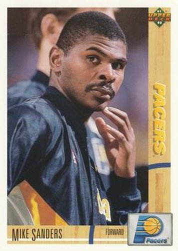 #337 Mike Sanders - Indiana Pacers - 1991-92 Upper Deck Basketball