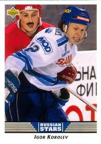 #338 Igor Korolev - Dynamo Moscow - 1992-93 Upper Deck Hockey