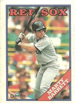 #338 Marty Barrett - Boston Red Sox - 1988 O-Pee-Chee Baseball