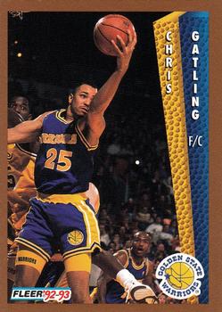 #338 Chris Gatling - Golden State Warriors - 1992-93 Fleer Basketball