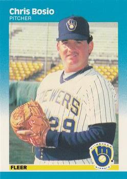 #338 Chris Bosio - Milwaukee Brewers - 1987 Fleer Baseball
