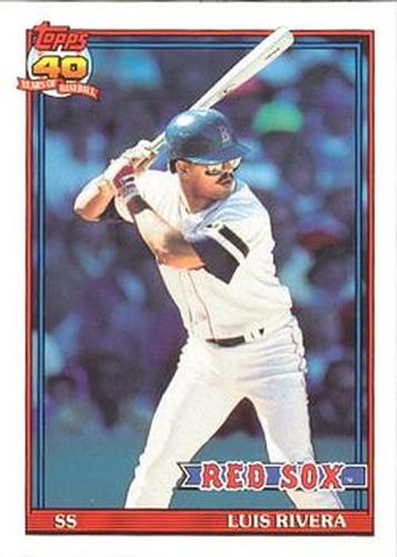 #338 Luis Rivera - Boston Red Sox - 1991 O-Pee-Chee Baseball