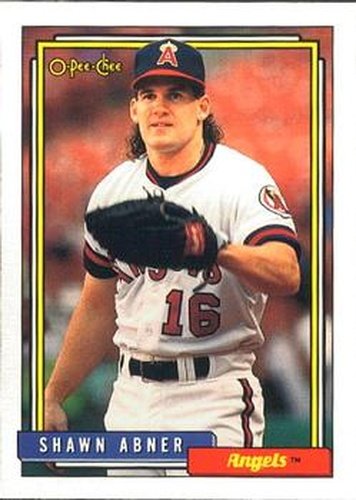 #338 Shawn Abner - California Angels - 1992 O-Pee-Chee Baseball