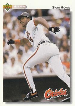 #338 Sam Horn - Baltimore Orioles - 1992 Upper Deck Baseball