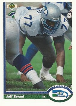 #338 Jeff Bryant - Seattle Seahawks - 1991 Upper Deck Football