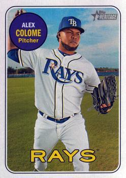 #338 Alex Colome - Tampa Bay Rays - 2018 Topps Heritage Baseball