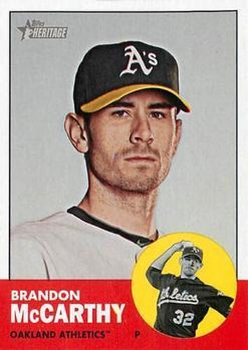 #338 Brandon McCarthy - Oakland Athletics - 2012 Topps Heritage Baseball
