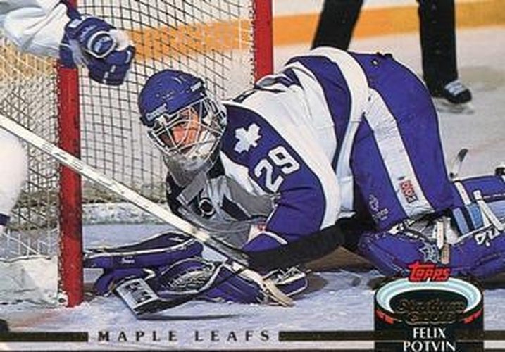 #338 Felix Potvin - Toronto Maple Leafs - 1992-93 Stadium Club Hockey