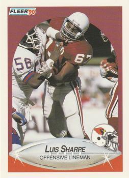 #338 Luis Sharpe - Phoenix Cardinals - 1990 Fleer Football