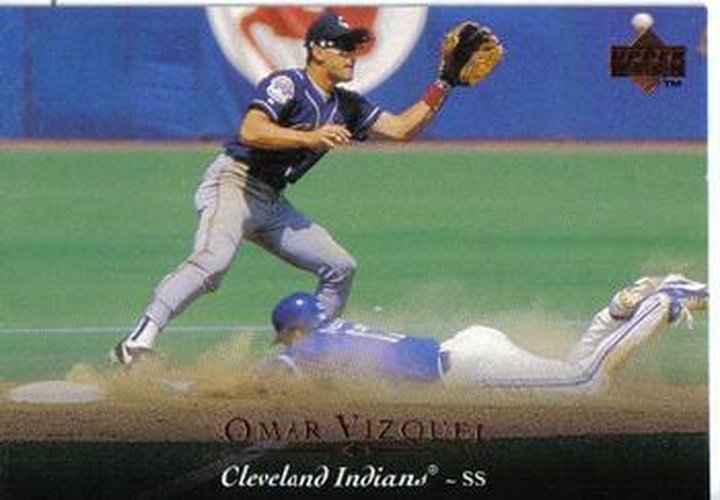 #338 Omar Vizquel - Cleveland Indians - 1995 Upper Deck Baseball