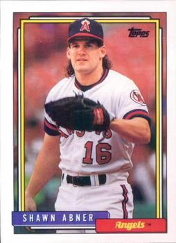 #338 Shawn Abner - California Angels - 1992 Topps Baseball