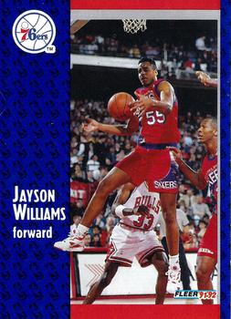 #338 Jayson Williams - Philadelphia 76ers - 1991-92 Fleer Basketball