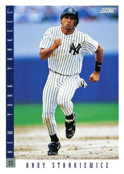 #338 Andy Stankiewicz - New York Yankees - 1993 Score Baseball