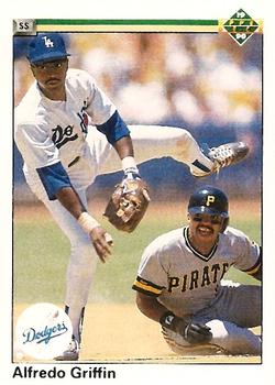 #338 Alfredo Griffin - Los Angeles Dodgers - 1990 Upper Deck Baseball