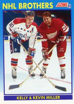 #339 Kelly Miller/Kevin Miller - Washington Capitals - 1991-92 Score Canadian Hockey