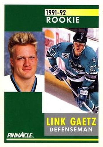 #339 Link Gaetz - San Jose Sharks - 1991-92 Pinnacle Hockey