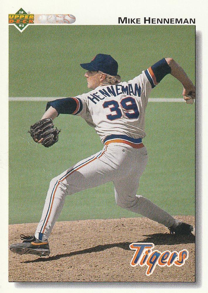 #339 Mike Henneman - Detroit Tigers - 1992 Upper Deck Baseball