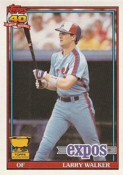 #339 Larry Walker - Montreal Expos - 1991 O-Pee-Chee Baseball
