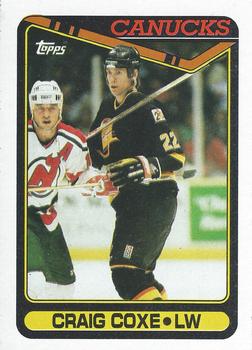 #339 Craig Coxe - Vancouver Canucks - 1990-91 Topps Hockey