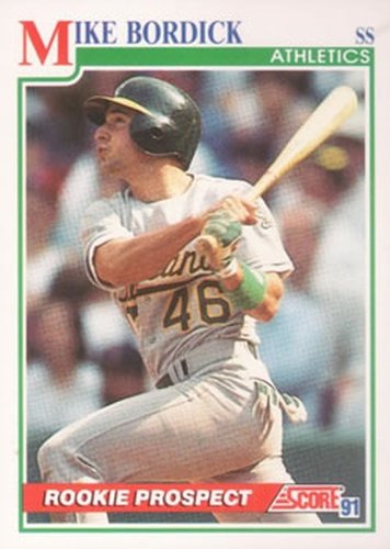 #339 Mike Bordick - Oakland Athletics - 1991 Score Baseball