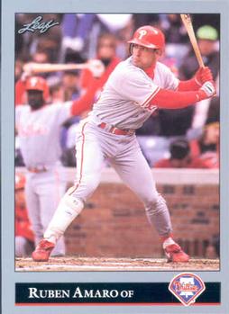 #339 Ruben Amaro - Philadelphia Phillies - 1992 Leaf Baseball