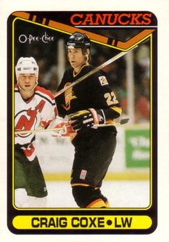 #339 Craig Coxe - Vancouver Canucks - 1990-91 O-Pee-Chee Hockey