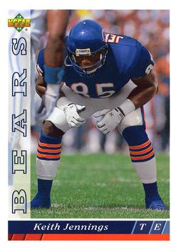 #339 Keith Jennings - Chicago Bears - 1993 Upper Deck Football