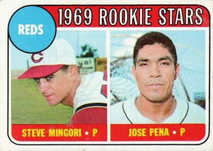#339 Reds 1969 Rookie Stars Steve Mingori / Jose Pena - Cincinnati Reds - 1969 Topps Baseball