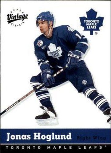 #339 Jonas Hoglund - Toronto Maple Leafs - 2000-01 Upper Deck Vintage Hockey