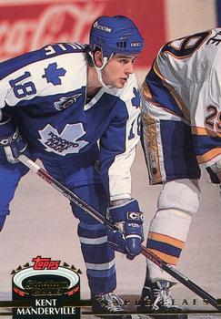 #339 Kent Manderville - Toronto Maple Leafs - 1992-93 Stadium Club Hockey