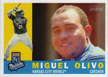 #339 Miguel Olivo - Kansas City Royals - 2009 Topps Heritage Baseball