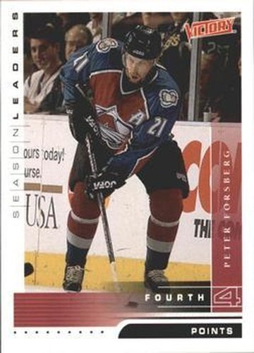 #339 Peter Forsberg - Colorado Avalanche - 1999-00 Upper Deck Victory Hockey