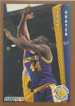 #339 Jeff Grayer - Golden State Warriors - 1992-93 Fleer Basketball