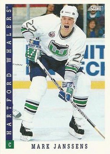 #339 Mark Janssens - Hartford Whalers - 1993-94 Score Canadian Hockey