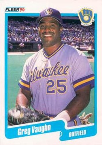 #339 Greg Vaughn - Milwaukee Brewers - 1990 Fleer USA Baseball