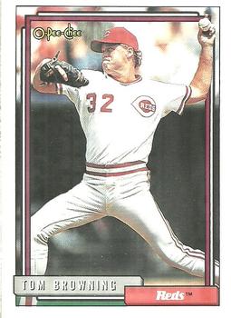 #339 Tom Browning - Cincinnati Reds - 1992 O-Pee-Chee Baseball